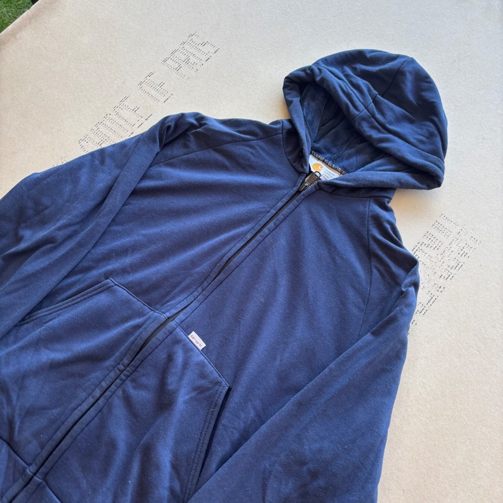 Vintage Early 2000s Navy Blue Velvet Carhartt Hoodie